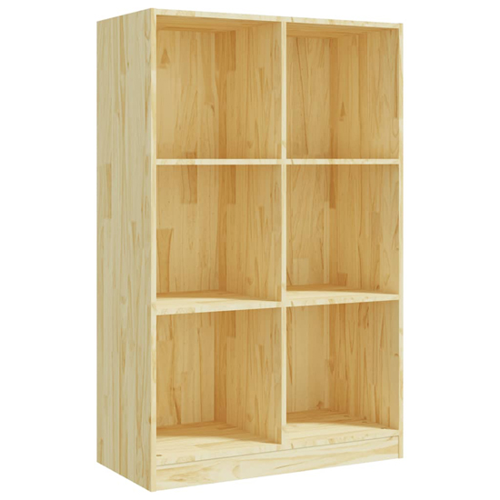 Taban Pinewood Bookcase With 6 Shelves In Natural_3