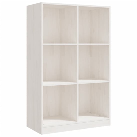 Taban Pinewood Bookcase With 6 Shelves In White_3