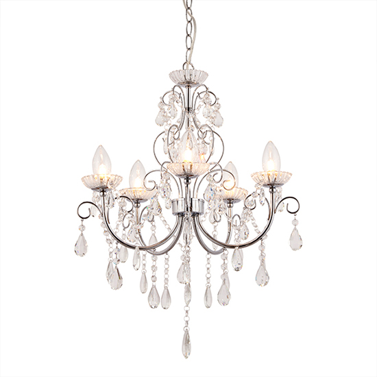 Tabitha 5 Lights Ceiling Pendant Light In Polished Chrome