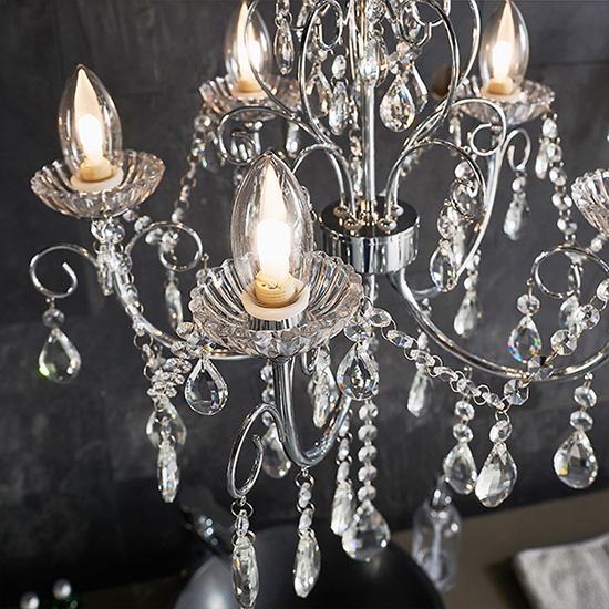 Tabitha 5 Lights Ceiling Pendant Light In Polished Chrome