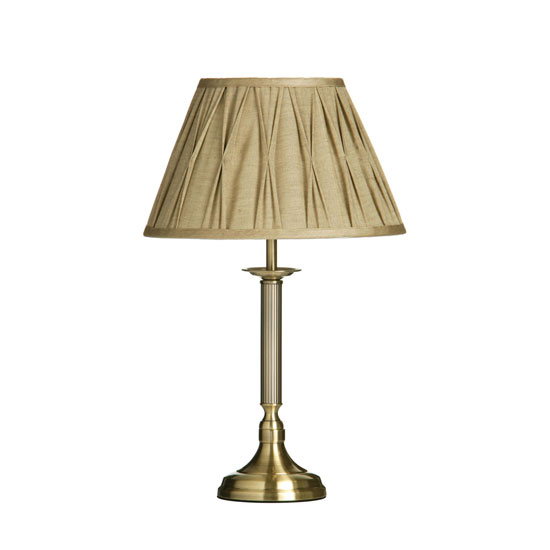 Gold Table Lamp with Fabric Shade