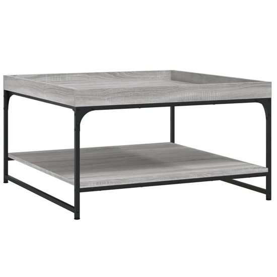 Tacey Wooden Coffee Table In Grey Sonoma Oak With Undershelf