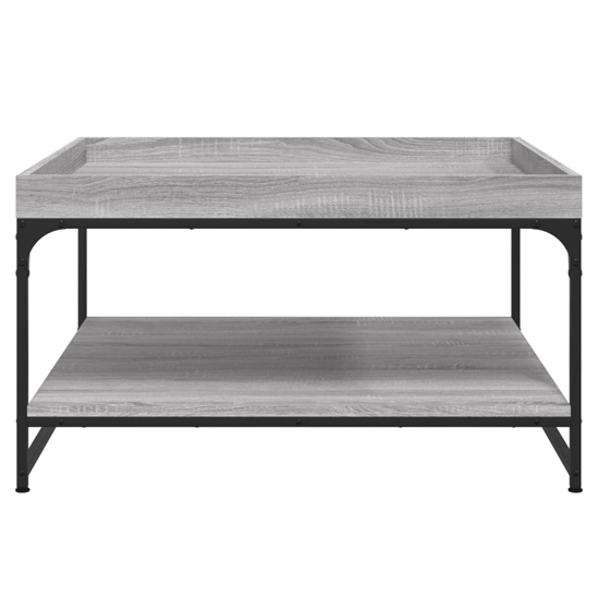 Tacey Wooden Coffee Table In Grey Sonoma Oak With Undershelf