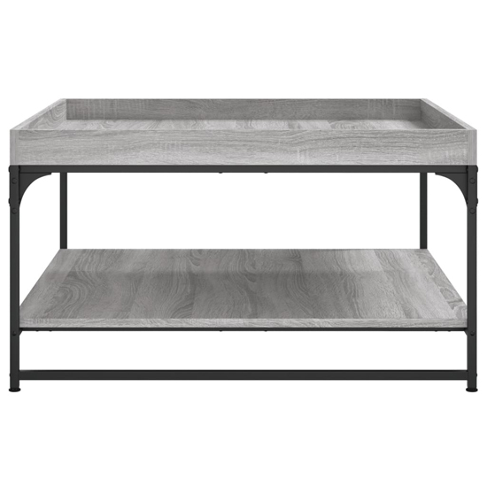 Tacey Wooden Coffee Table In Grey Sonoma Oak With Undershelf
