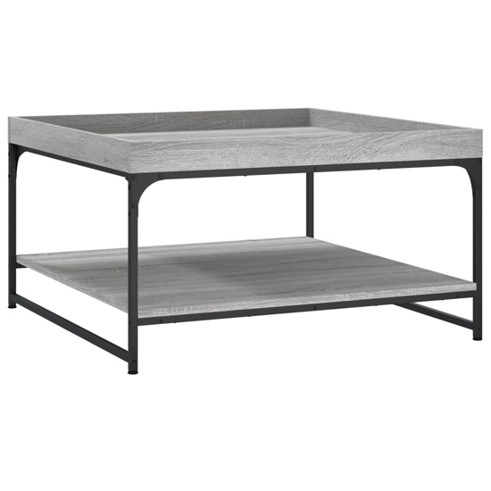 Tacey Wooden Coffee Table In Grey Sonoma Oak With Undershelf