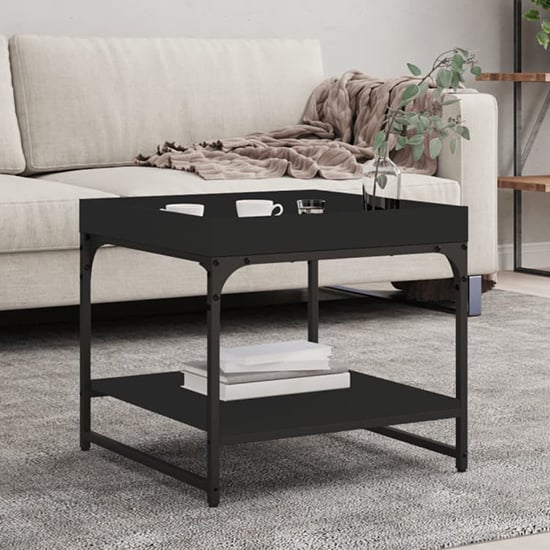 Product photograph of Tacey Wooden Coffee Table Square In Black from Furniture in Fashion