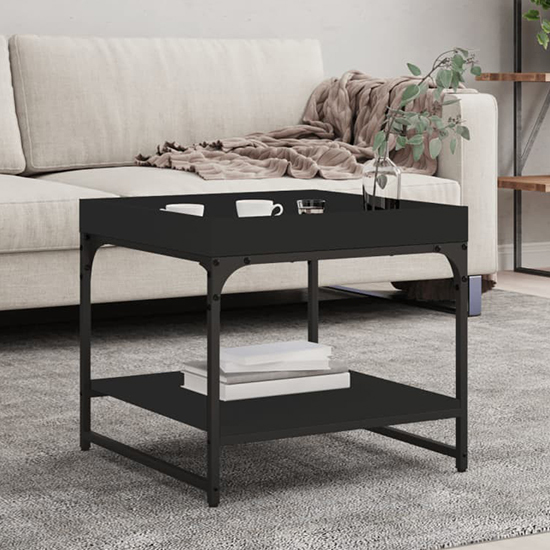 Read more about Tacey wooden coffee table square in black