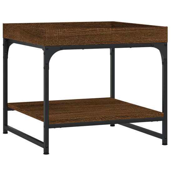 Tacey Wooden Coffee Table Square In Brown Oak