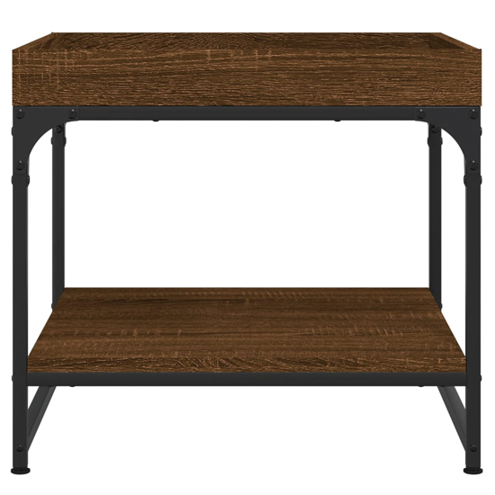 Tacey Wooden Coffee Table Square In Brown Oak
