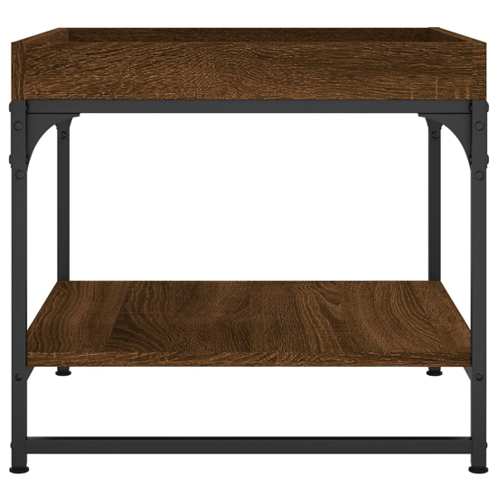 Tacey Wooden Coffee Table Square In Brown Oak