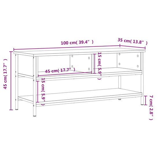 Tacey Wooden TV Stand With 2 Open Shelves In Grey Sonoma Oak