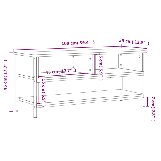 Tacey Wooden TV Stand With 2 Open Shelves In Sonoma Oak