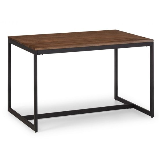 Tacita Wooden Dining Table In Walnut With 4 Monroe Grey Chairs