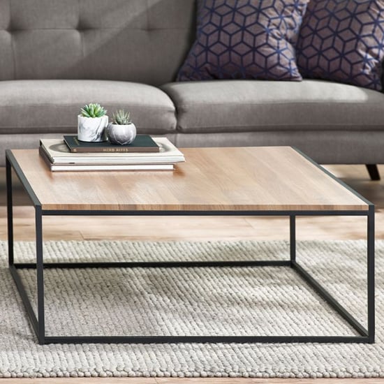 Photo of Tacita square wooden coffee table sonoma oak