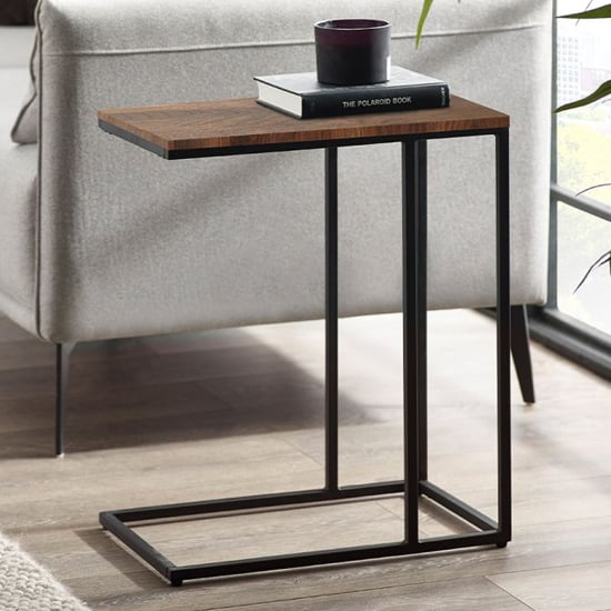 Photo of Tacita wooden side table in walnut