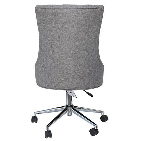 Fabric Button Back Home And Office Chair In Light Grey FiF