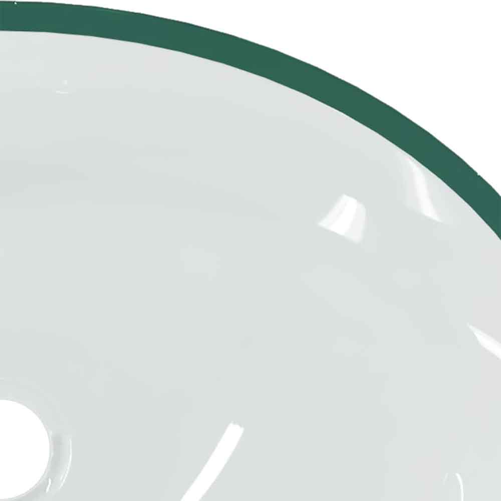 Tacoma Oval Countertop Basin Without Waste 500mm Wide 0TH - Clear Glass