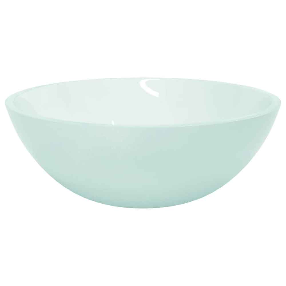 Tacoma Oval Countertop Basin Without Waste 500mm Wide 0TH - Frosted Glass