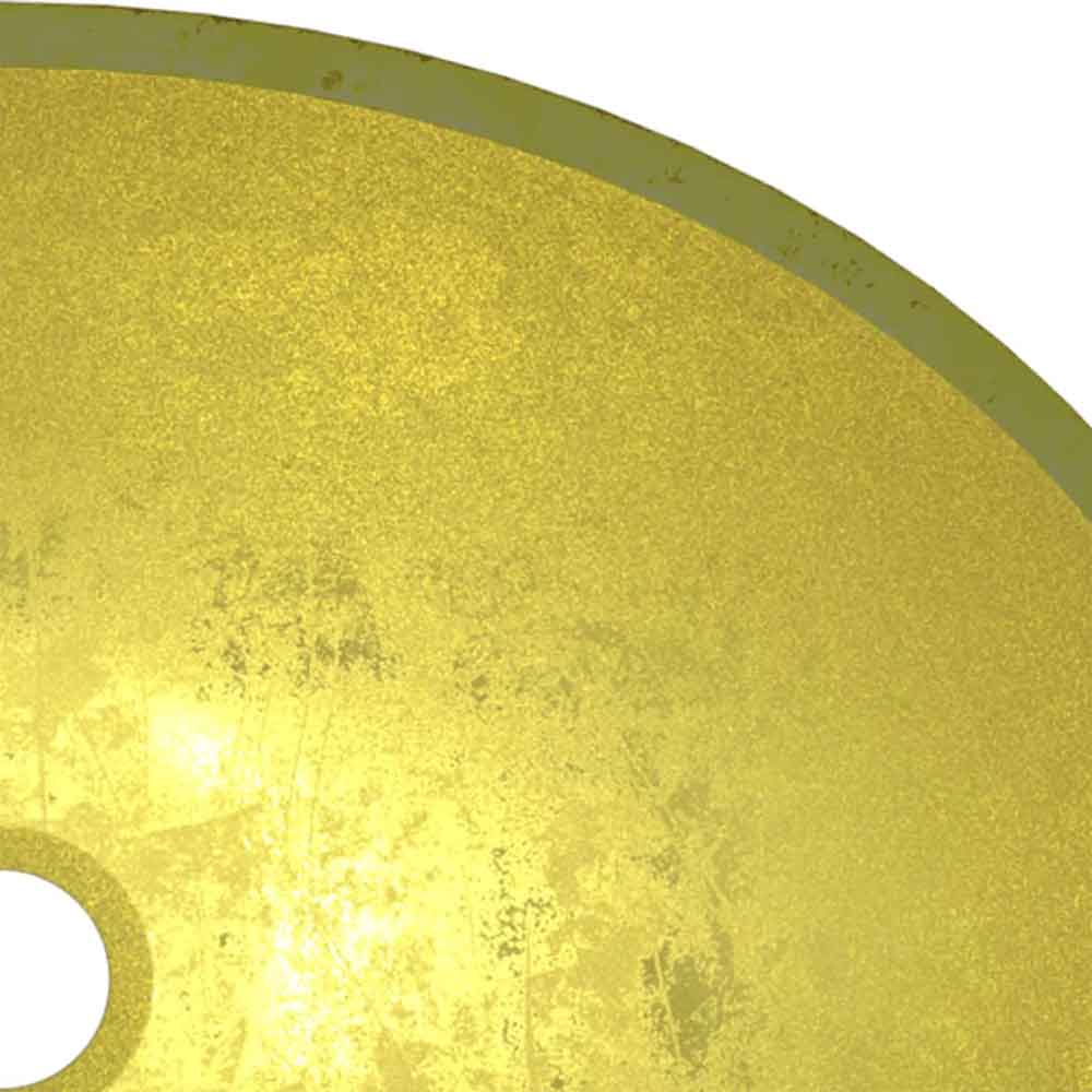 Tacoma Oval Countertop Basin Without Waste 500mm Wide 0TH - Gold Glass