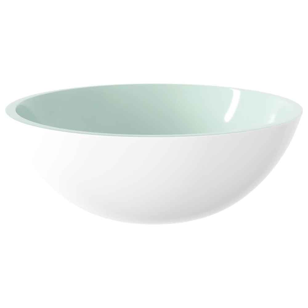 Tacoma Oval Countertop Basin Without Waste 500mm Wide 0TH - White Glass
