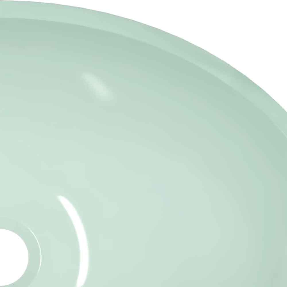 Tacoma Oval Countertop Basin Without Waste 500mm Wide 0TH - White Glass