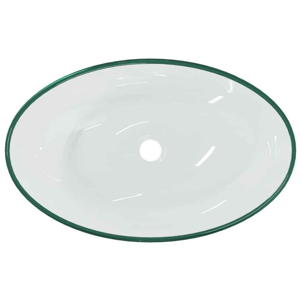 Tacoma Oval Countertop Basin Without Waste 545mm Wide 0TH - Clear Glass