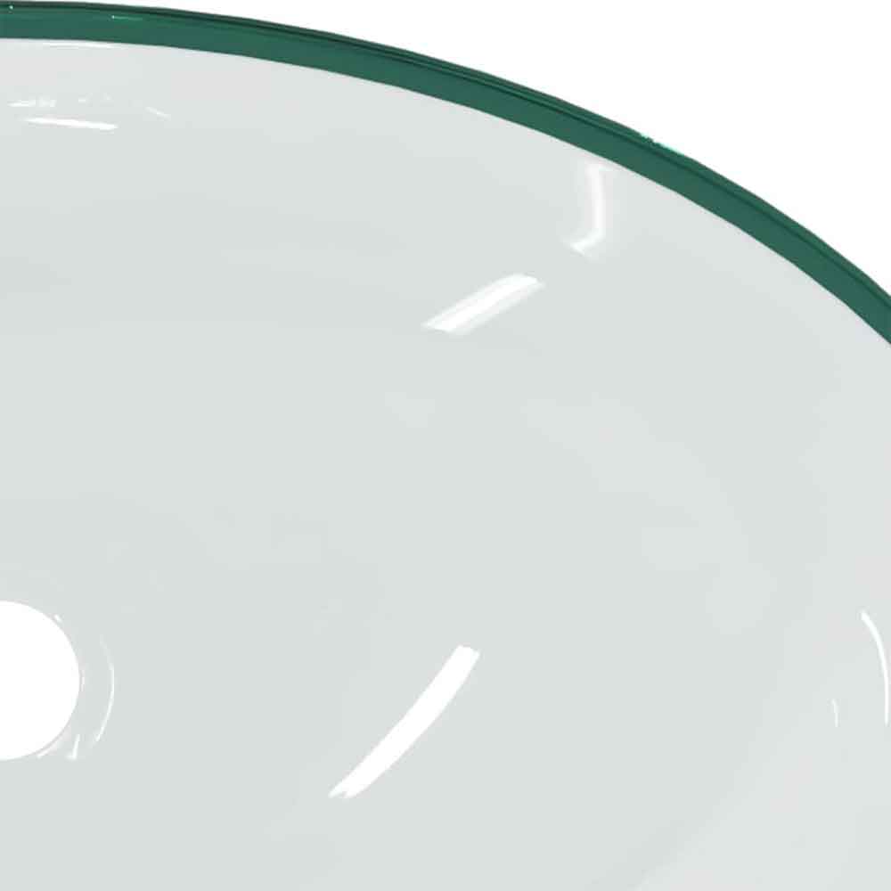 Tacoma Oval Countertop Basin Without Waste 545mm Wide 0TH - Clear Glass