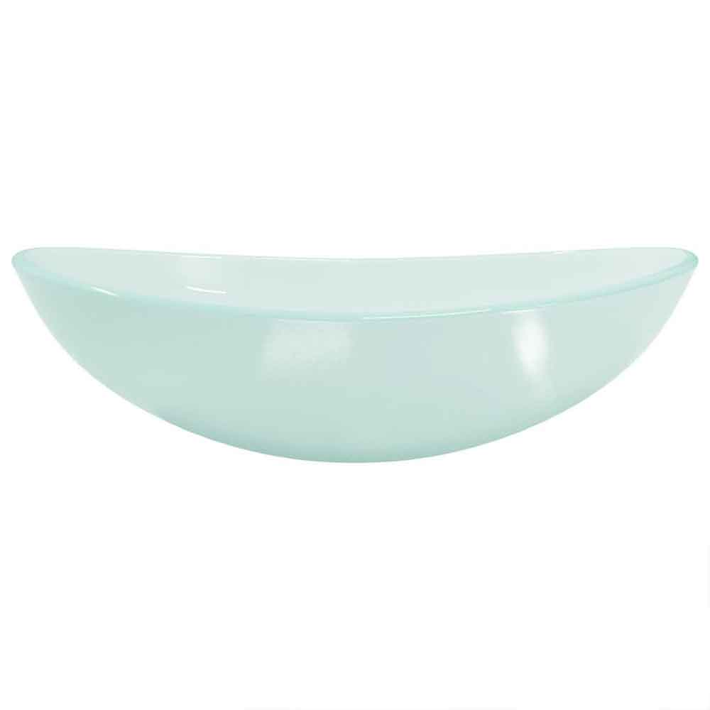Tacoma Oval Countertop Basin Without Waste 545mm Wide 0TH - Frosted Glass