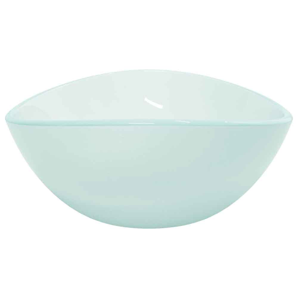 Tacoma Oval Countertop Basin Without Waste 545mm Wide 0TH - Frosted Glass