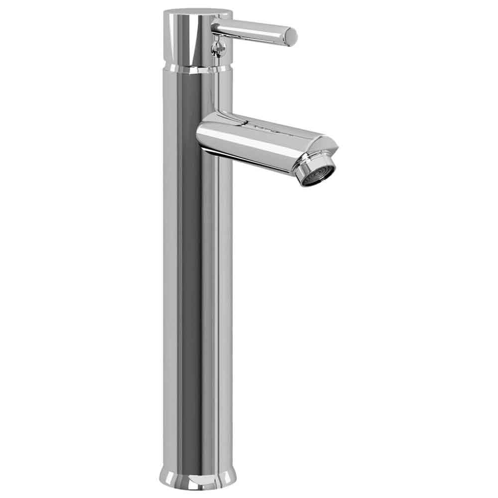 Tacoma Round Countertop Basin 420mm Wide With Chrome Tap And Waste - Gold Glass