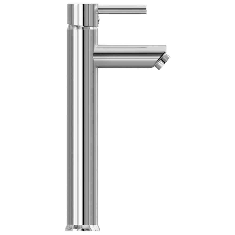 Tacoma Round Countertop Basin 420mm Wide With Chrome Tap And Waste - Half Frosted Glass