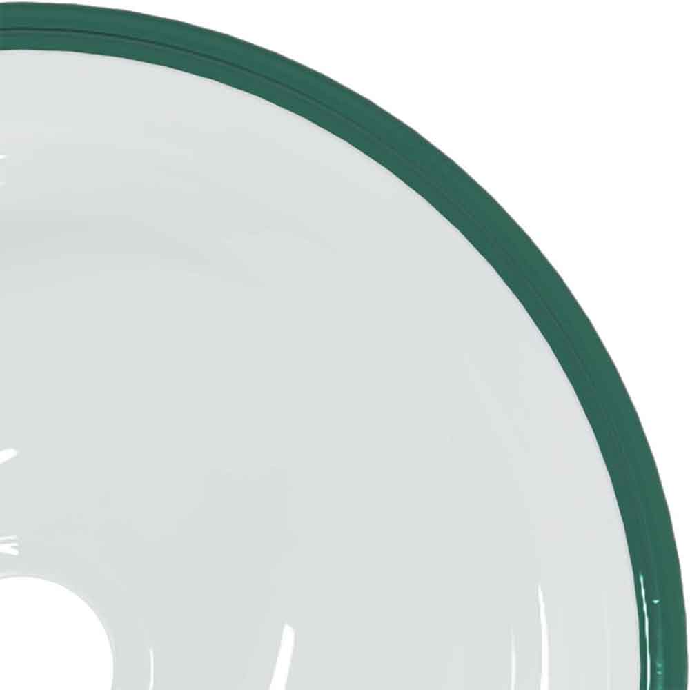 Tacoma Round Countertop Basin Without Waste 300mm Wide 0TH - Clear Glass