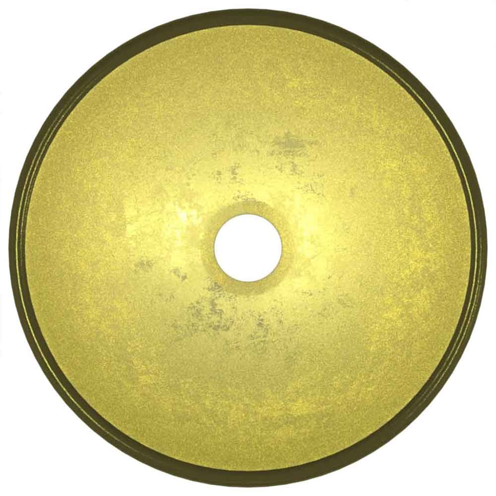 Tacoma Round Countertop Basin Without Waste 300mm Wide 0TH - Gold Glass