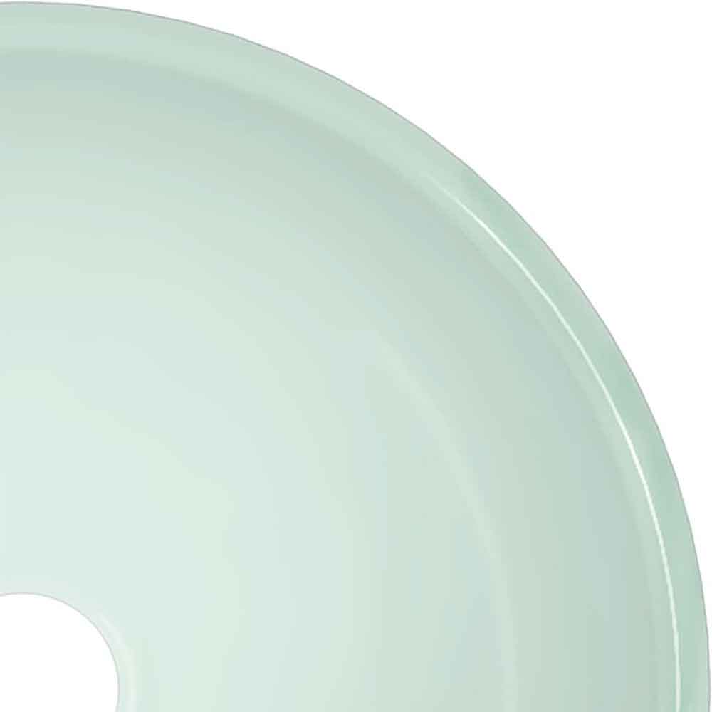 Tacoma Round Countertop Basin Without Waste 300mm Wide 0TH - White Glass