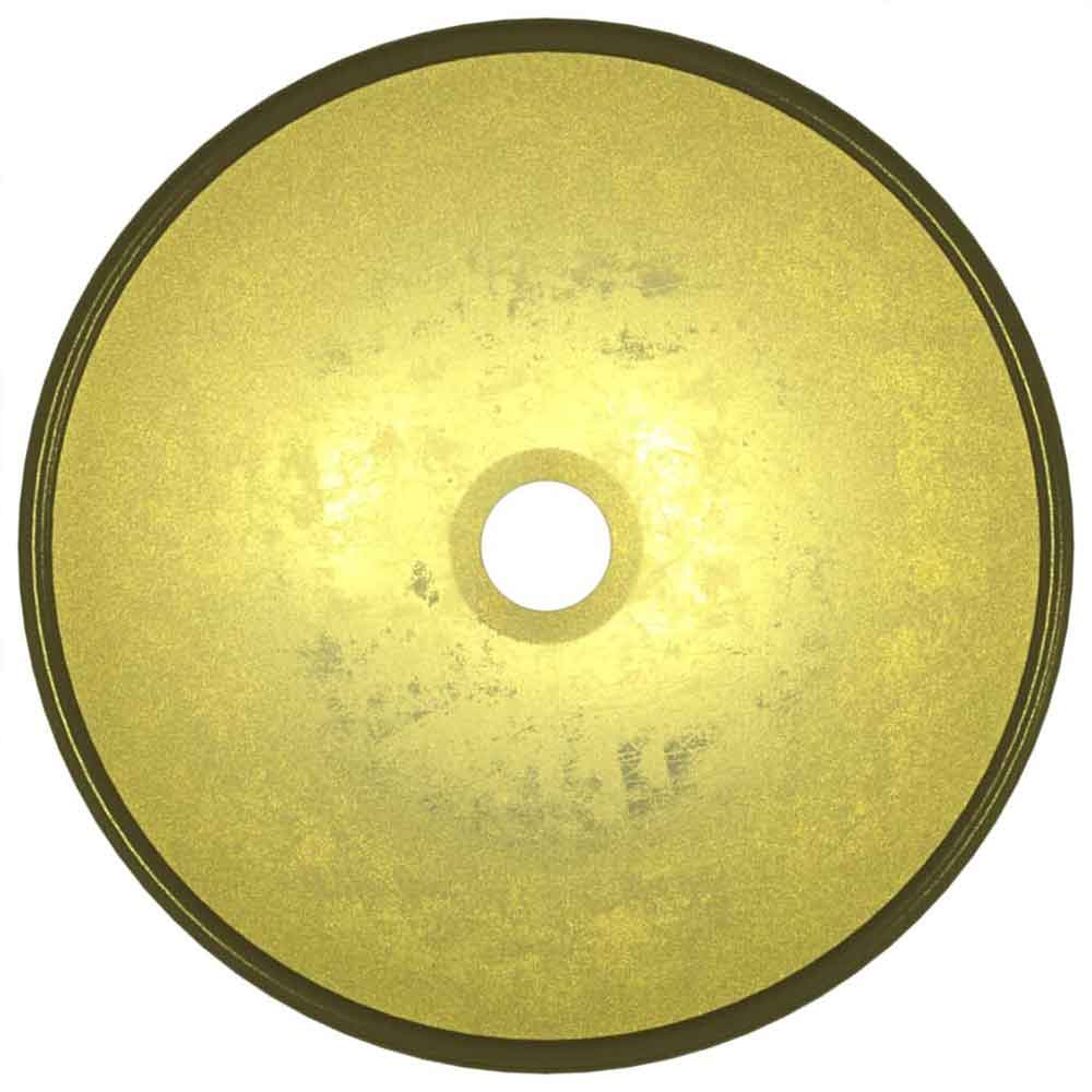 Tacoma Round Countertop Basin Without Waste 350mm Wide 0TH - Gold Glass