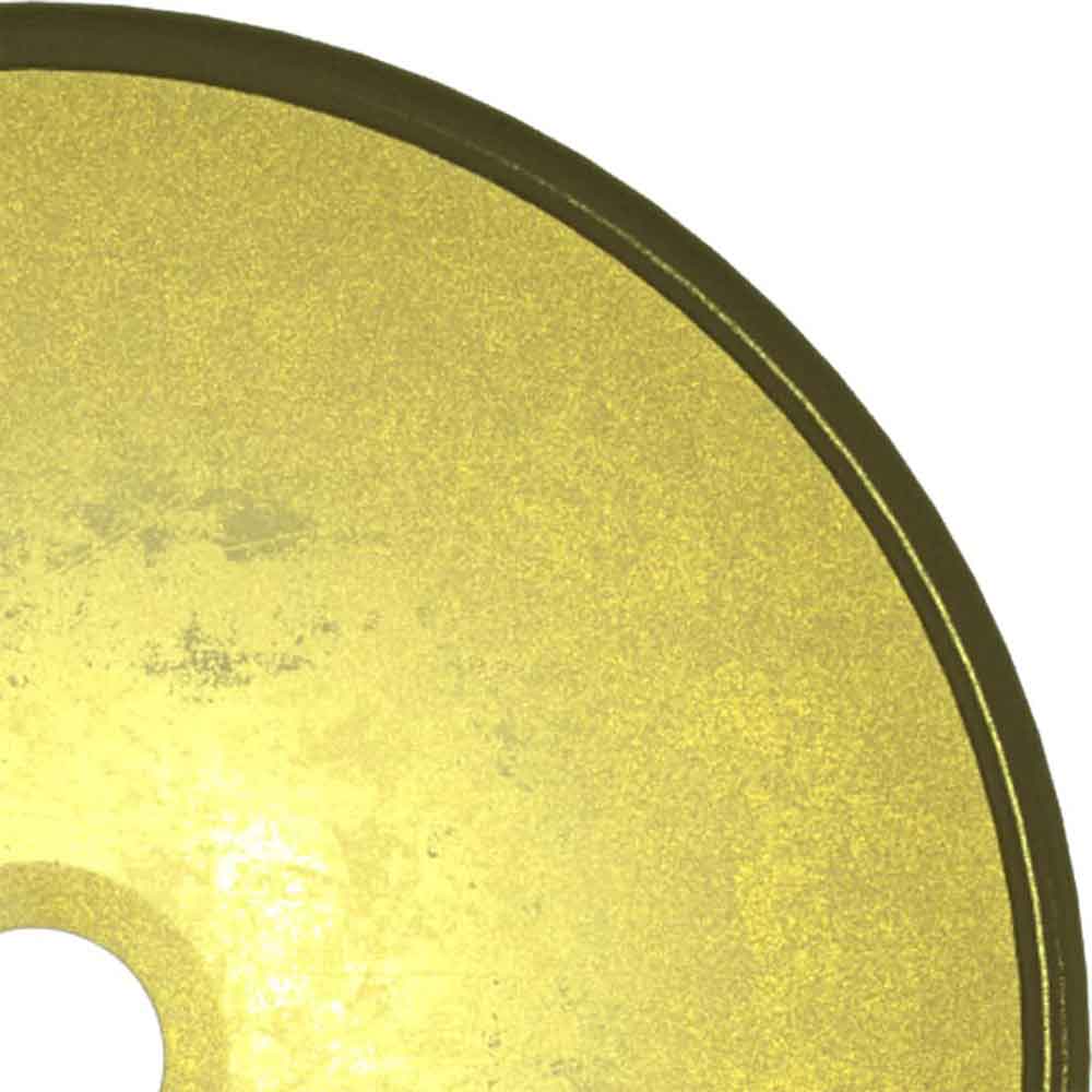 Tacoma Round Countertop Basin Without Waste 350mm Wide 0TH - Gold Glass