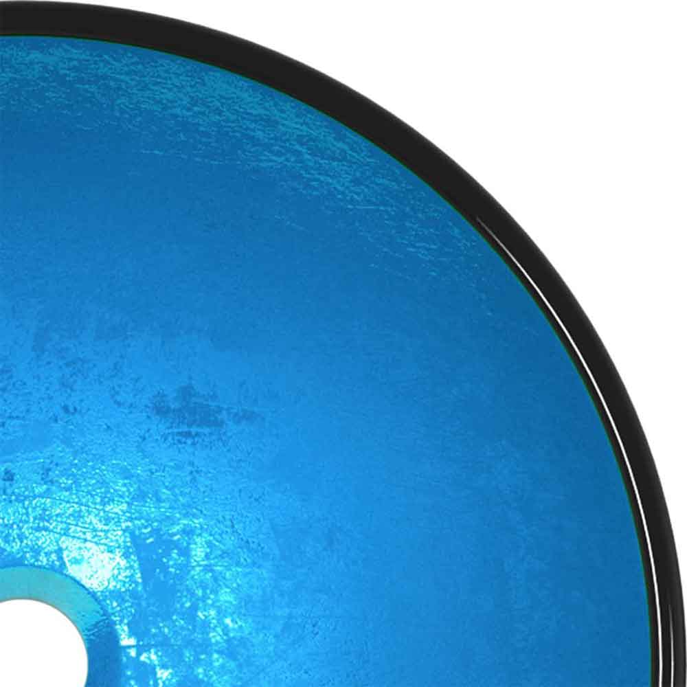 Tacoma Round Countertop Basin Without Waste 420mm Wide 0TH - Blue Glass