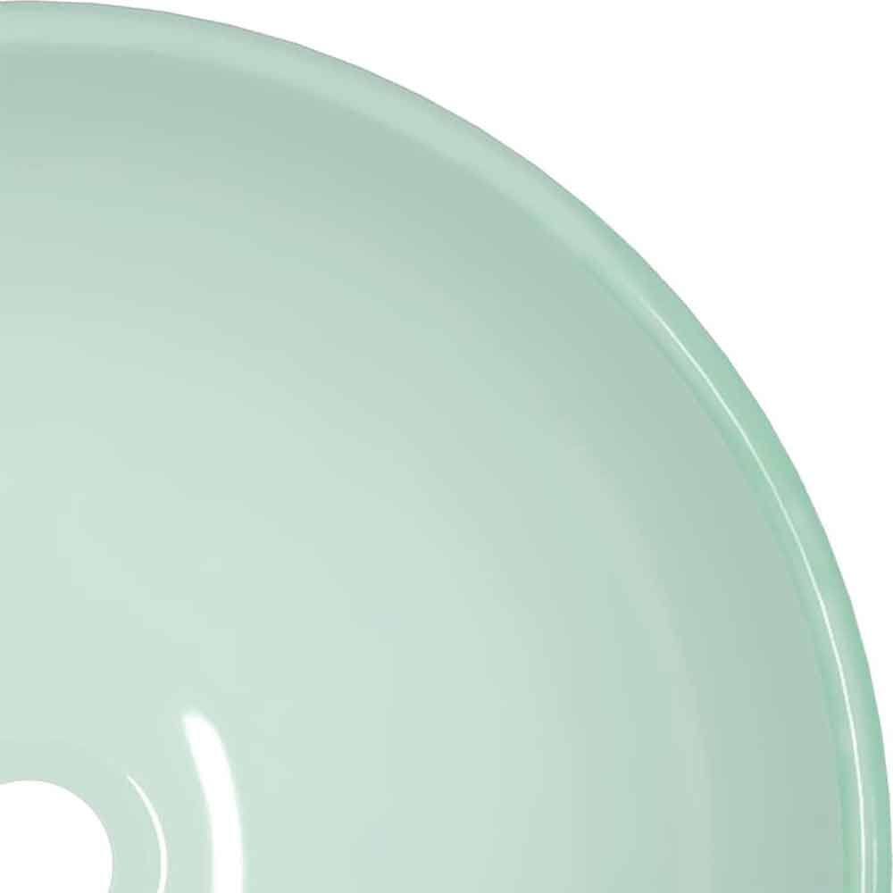 Tacoma Round Countertop Basin Without Waste 420mm Wide 0TH - White Glass