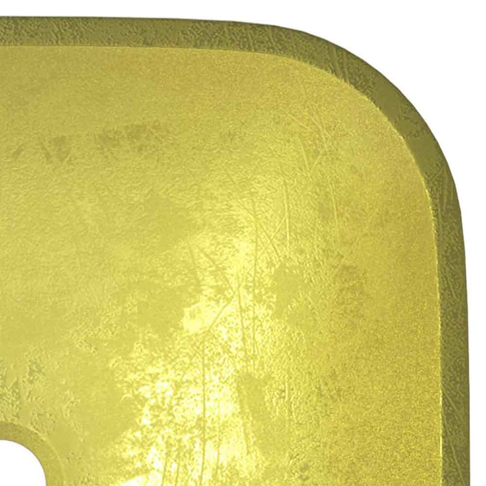 Tacoma Square Countertop Basin Without Waste 420mm Wide 0TH - Gold Glass