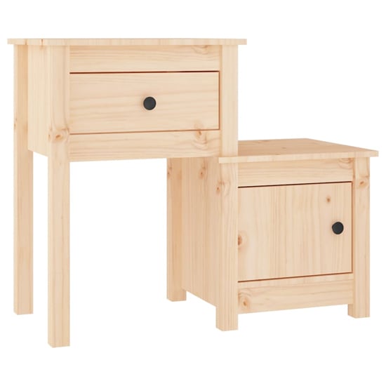 Tadria Pinewood Bedside Cabinet With 1 Door 1 Drawer In Natural_2