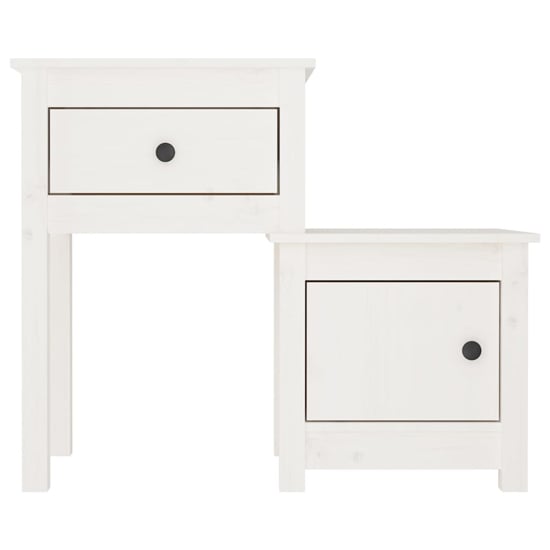 Tadria Pinewood Bedside Cabinet With 1 Door 1 Drawer In White_4