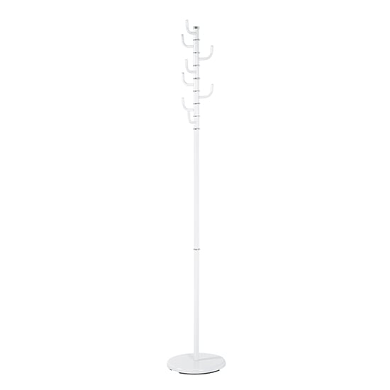 Photo of Tahoe metal 8 hooks rotatable coat stand in white