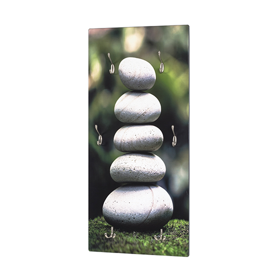 Tahoe Wooden Wall Hung 6 Hooks Coat Rack In Stone Print_2
