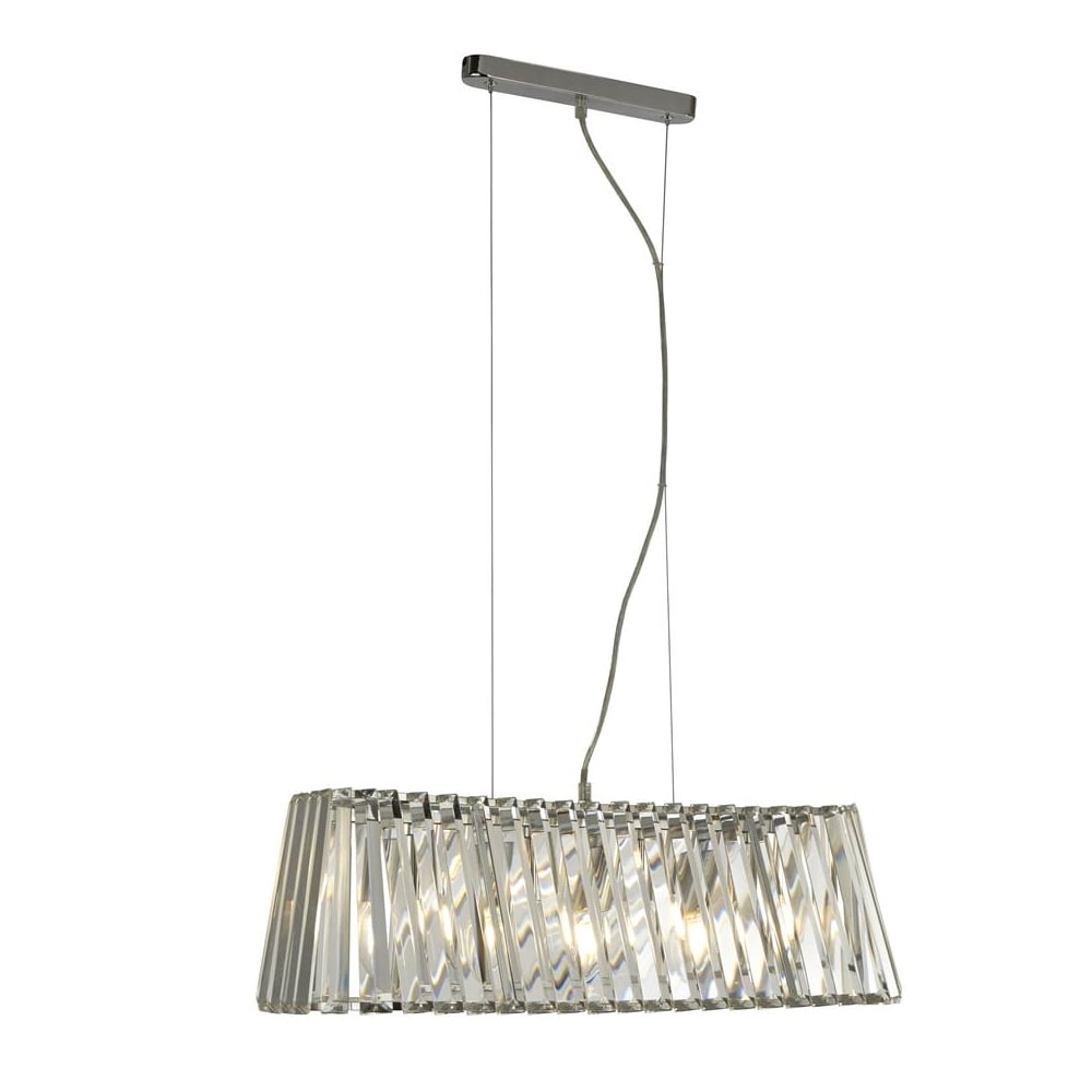 Read more about Taira 4 light crystal glass ceiling pendant light in chrome