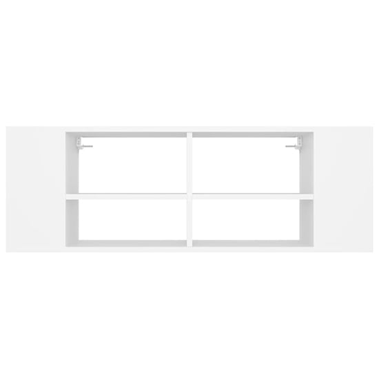 Taisa Wooden Wall Mounted TV Stand With Shelves in White