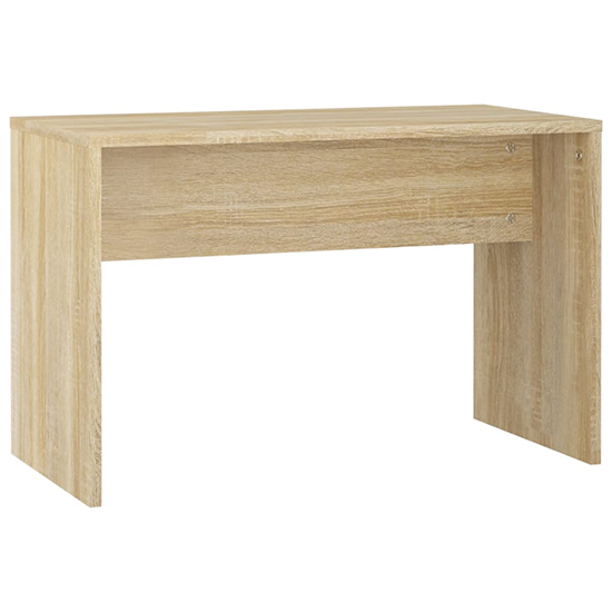 Taite Wooden Dressing Table Set In Sonoma Oak With LED Lights
