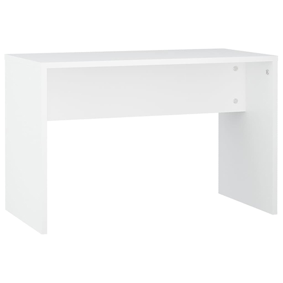 Taite Wooden Dressing Table Set In White With LED Lights