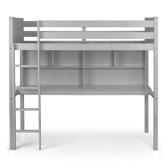 Takako Wooden Highsleeper Bunk Bed With Desk In Dove Grey Furniture in Fashion