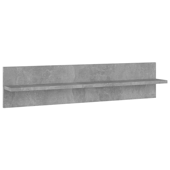 Takashi Set Of 2 Wooden Wall Shelf In Concrete Effect