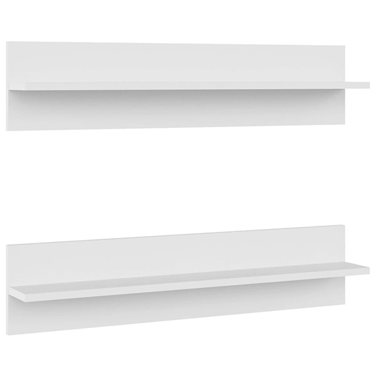 Takashi Set Of 2 Wooden Wall Shelf In White